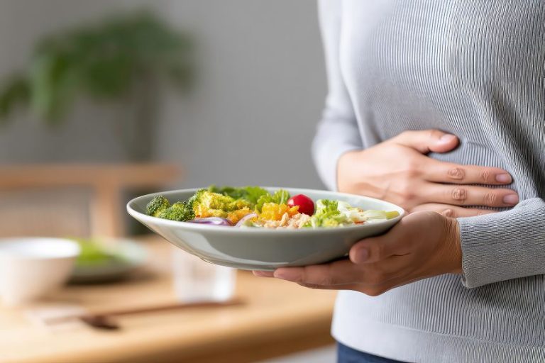 Bolesť žalúdka, trávenie, zdravé jedlo, nepohodlie, ťažoba po jedle, strava pri helicobacter pylori, zeleninové jedlo, brušné symptómy, prevencia chorôb a koncepty diétnej úľavy.
